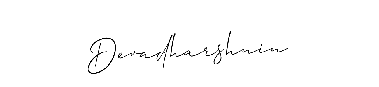 Also You can easily find your signature by using the search form. We will create Devadharshnin name handwritten signature images for you free of cost using Allison_Script sign style. Devadharshnin signature style 2 images and pictures png