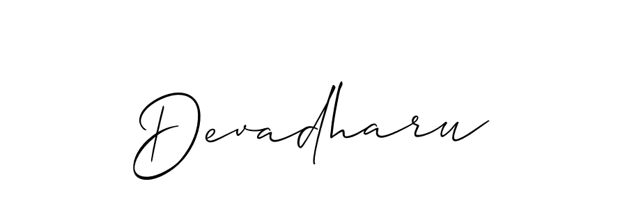 Also You can easily find your signature by using the search form. We will create Devadharu name handwritten signature images for you free of cost using Allison_Script sign style. Devadharu signature style 2 images and pictures png