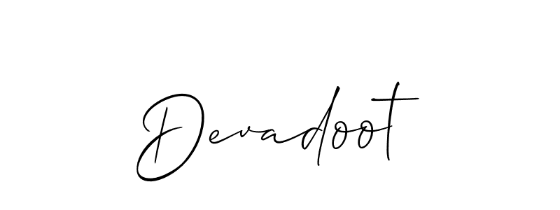 How to make Devadoot signature? Allison_Script is a professional autograph style. Create handwritten signature for Devadoot name. Devadoot signature style 2 images and pictures png