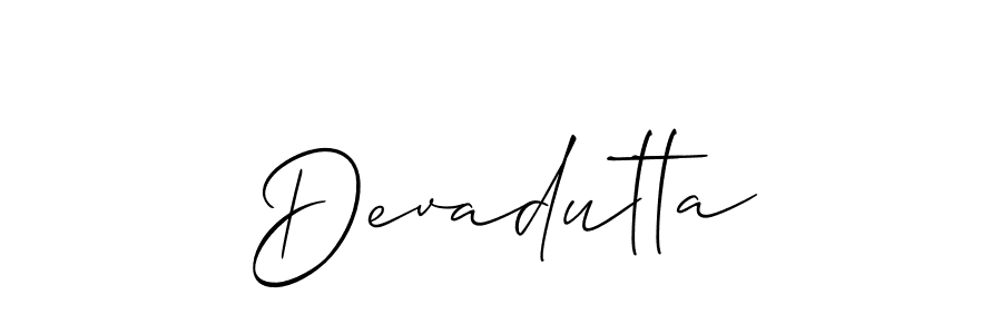 Also You can easily find your signature by using the search form. We will create Devadutta name handwritten signature images for you free of cost using Allison_Script sign style. Devadutta signature style 2 images and pictures png