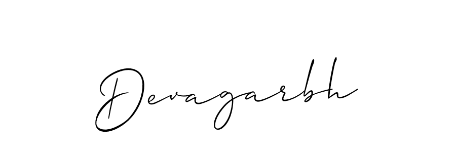 Make a beautiful signature design for name Devagarbh. With this signature (Allison_Script) style, you can create a handwritten signature for free. Devagarbh signature style 2 images and pictures png