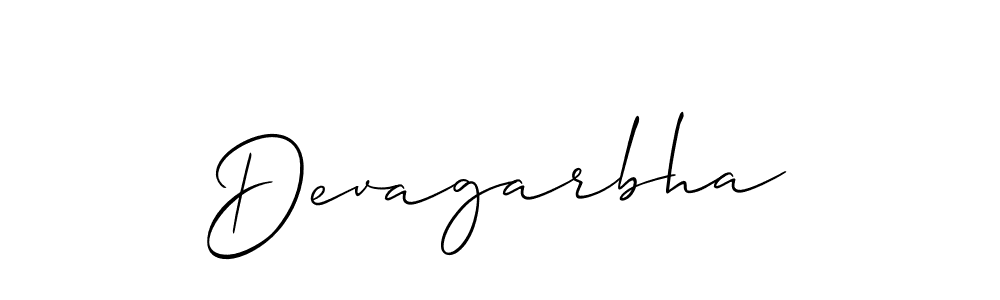 Make a beautiful signature design for name Devagarbha. With this signature (Allison_Script) style, you can create a handwritten signature for free. Devagarbha signature style 2 images and pictures png