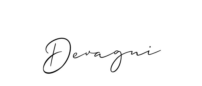 Design your own signature with our free online signature maker. With this signature software, you can create a handwritten (Allison_Script) signature for name Devagni. Devagni signature style 2 images and pictures png