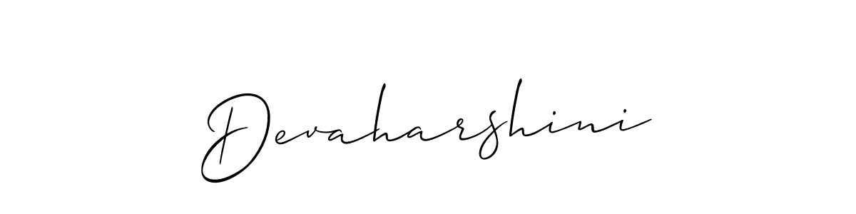 Devaharshini stylish signature style. Best Handwritten Sign (Allison_Script) for my name. Handwritten Signature Collection Ideas for my name Devaharshini. Devaharshini signature style 2 images and pictures png