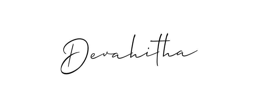 Use a signature maker to create a handwritten signature online. With this signature software, you can design (Allison_Script) your own signature for name Devahitha. Devahitha signature style 2 images and pictures png