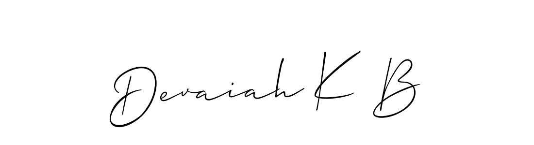 How to Draw Devaiah K B signature style? Allison_Script is a latest design signature styles for name Devaiah K B. Devaiah K B signature style 2 images and pictures png