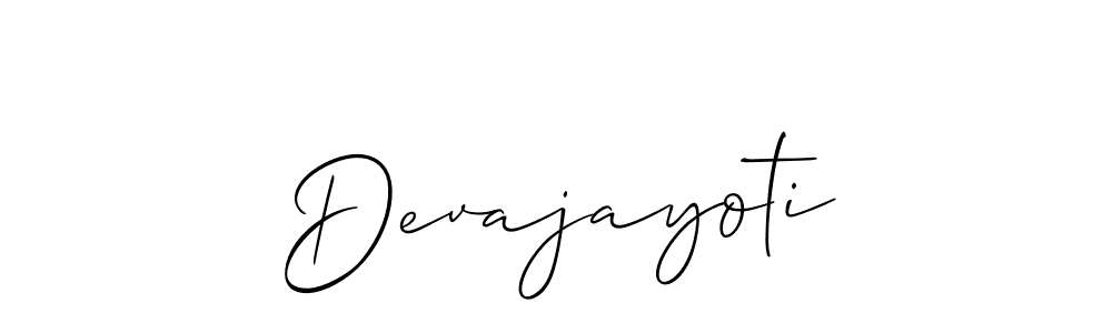 Allison_Script is a professional signature style that is perfect for those who want to add a touch of class to their signature. It is also a great choice for those who want to make their signature more unique. Get Devajayoti name to fancy signature for free. Devajayoti signature style 2 images and pictures png