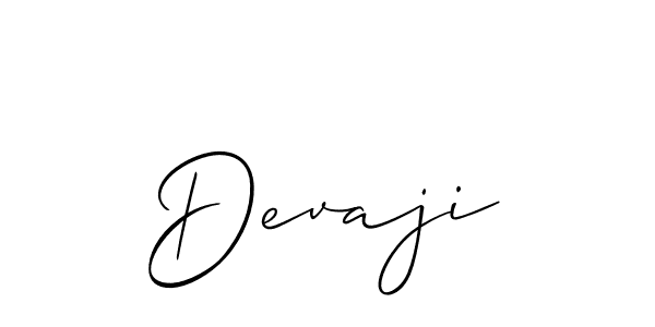 Also we have Devaji name is the best signature style. Create professional handwritten signature collection using Allison_Script autograph style. Devaji signature style 2 images and pictures png