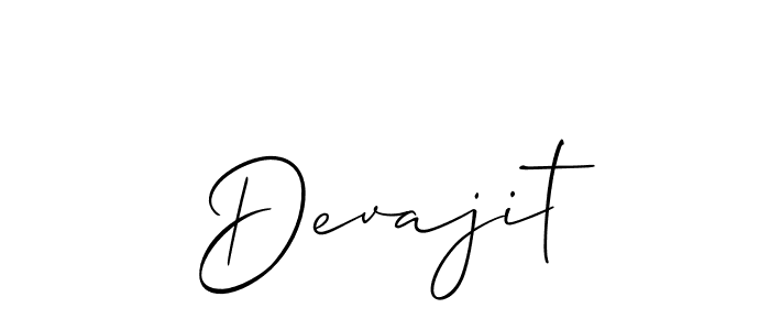 The best way (Allison_Script) to make a short signature is to pick only two or three words in your name. The name Devajit include a total of six letters. For converting this name. Devajit signature style 2 images and pictures png