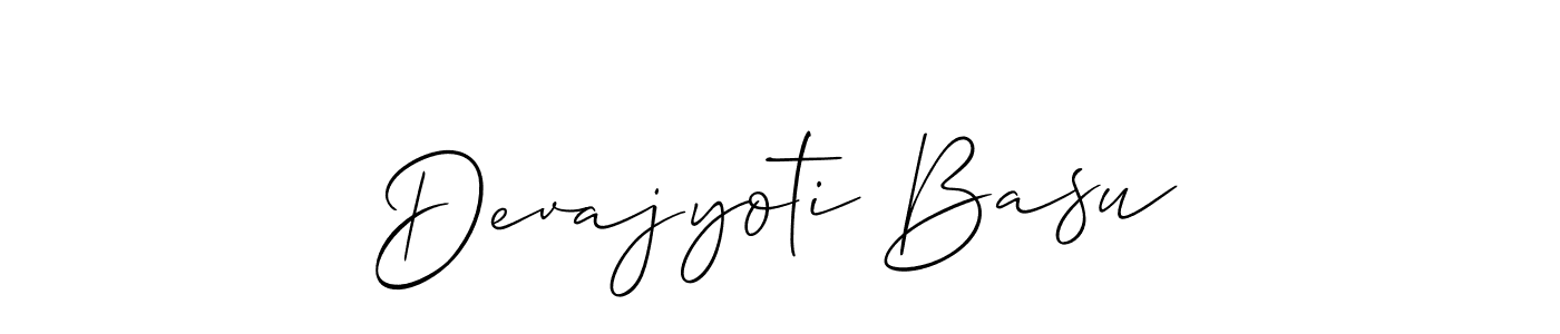 Devajyoti Basu stylish signature style. Best Handwritten Sign (Allison_Script) for my name. Handwritten Signature Collection Ideas for my name Devajyoti Basu. Devajyoti Basu signature style 2 images and pictures png