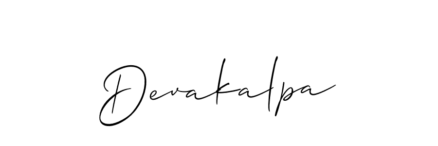 It looks lik you need a new signature style for name Devakalpa. Design unique handwritten (Allison_Script) signature with our free signature maker in just a few clicks. Devakalpa signature style 2 images and pictures png
