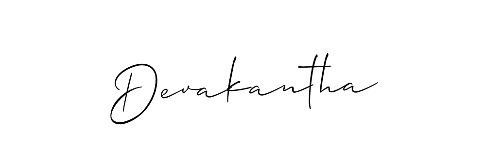 Make a beautiful signature design for name Devakantha. With this signature (Allison_Script) style, you can create a handwritten signature for free. Devakantha signature style 2 images and pictures png