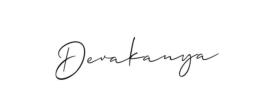 How to make Devakanya name signature. Use Allison_Script style for creating short signs online. This is the latest handwritten sign. Devakanya signature style 2 images and pictures png