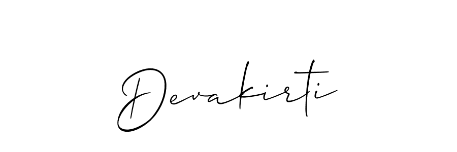 Also we have Devakirti name is the best signature style. Create professional handwritten signature collection using Allison_Script autograph style. Devakirti signature style 2 images and pictures png