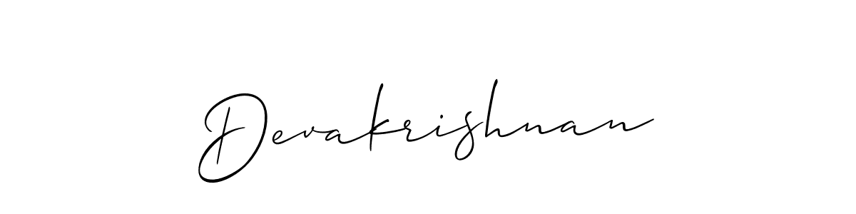 You should practise on your own different ways (Allison_Script) to write your name (Devakrishnan) in signature. don't let someone else do it for you. Devakrishnan signature style 2 images and pictures png