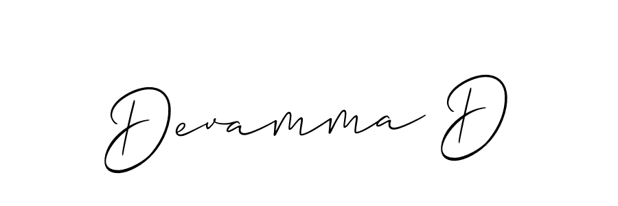 Design your own signature with our free online signature maker. With this signature software, you can create a handwritten (Allison_Script) signature for name Devamma D. Devamma D signature style 2 images and pictures png
