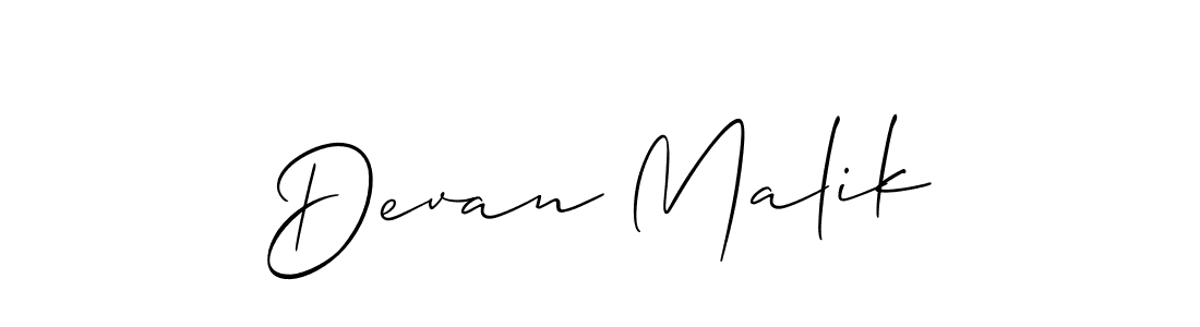 Also we have Devan Malik name is the best signature style. Create professional handwritten signature collection using Allison_Script autograph style. Devan Malik signature style 2 images and pictures png