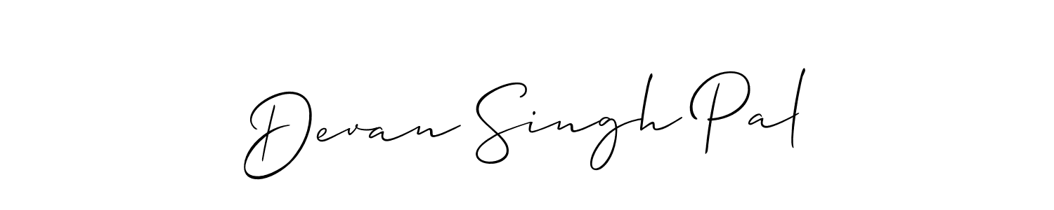 How to make Devan Singh Pal name signature. Use Allison_Script style for creating short signs online. This is the latest handwritten sign. Devan Singh Pal signature style 2 images and pictures png