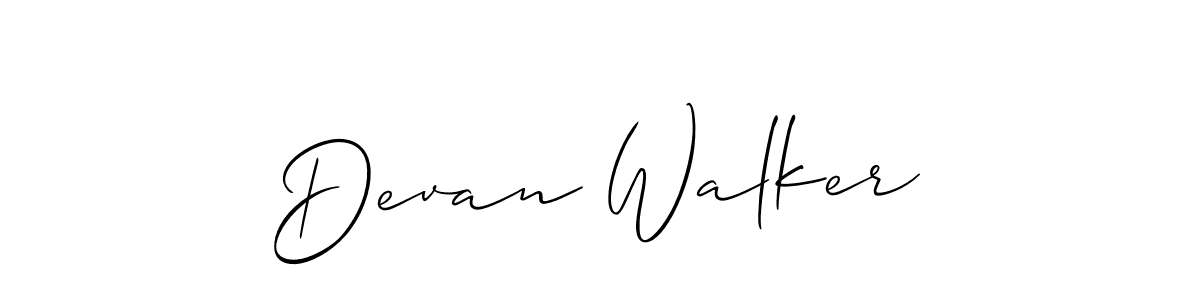 How to make Devan Walker signature? Allison_Script is a professional autograph style. Create handwritten signature for Devan Walker name. Devan Walker signature style 2 images and pictures png