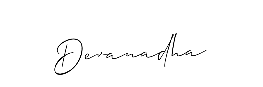 How to make Devanadha signature? Allison_Script is a professional autograph style. Create handwritten signature for Devanadha name. Devanadha signature style 2 images and pictures png