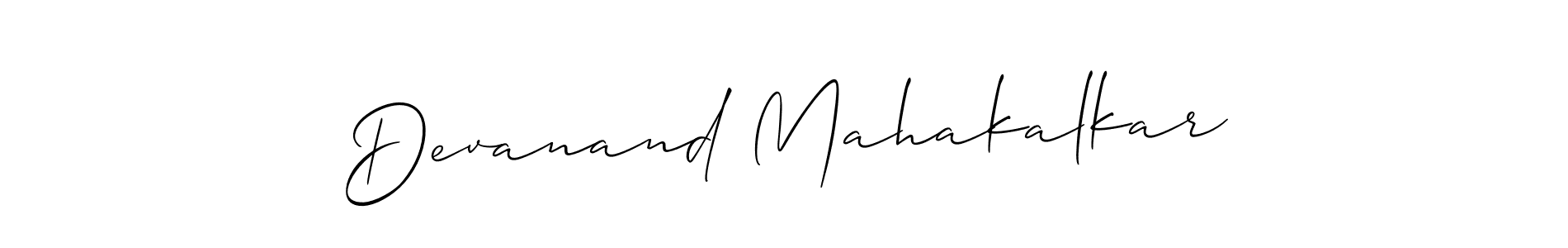 Create a beautiful signature design for name Devanand Mahakalkar. With this signature (Allison_Script) fonts, you can make a handwritten signature for free. Devanand Mahakalkar signature style 2 images and pictures png