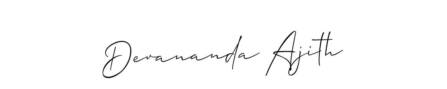 Also You can easily find your signature by using the search form. We will create Devananda Ajith name handwritten signature images for you free of cost using Allison_Script sign style. Devananda Ajith signature style 2 images and pictures png