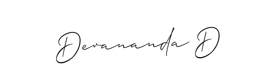 How to make Devananda D signature? Allison_Script is a professional autograph style. Create handwritten signature for Devananda D name. Devananda D signature style 2 images and pictures png