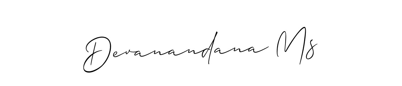 Similarly Allison_Script is the best handwritten signature design. Signature creator online .You can use it as an online autograph creator for name Devanandana Ms. Devanandana Ms signature style 2 images and pictures png