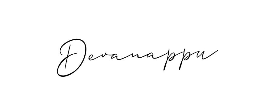 Create a beautiful signature design for name Devanappu. With this signature (Allison_Script) fonts, you can make a handwritten signature for free. Devanappu signature style 2 images and pictures png