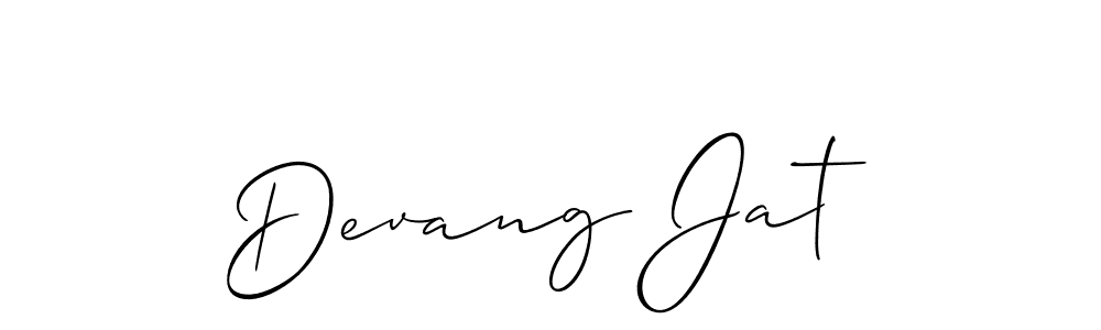 How to make Devang Jat name signature. Use Allison_Script style for creating short signs online. This is the latest handwritten sign. Devang Jat signature style 2 images and pictures png