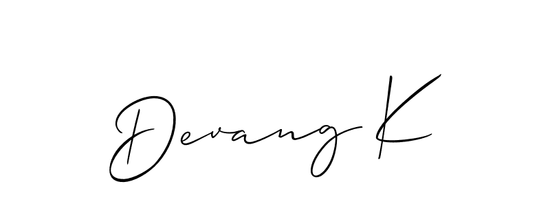 Devang K stylish signature style. Best Handwritten Sign (Allison_Script) for my name. Handwritten Signature Collection Ideas for my name Devang K. Devang K signature style 2 images and pictures png