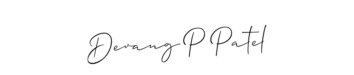 This is the best signature style for the Devang P Patel name. Also you like these signature font (Allison_Script). Mix name signature. Devang P Patel signature style 2 images and pictures png