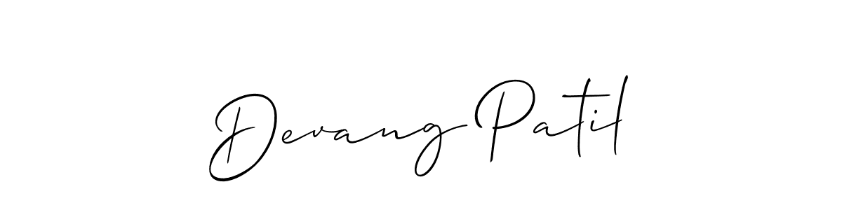 How to Draw Devang Patil signature style? Allison_Script is a latest design signature styles for name Devang Patil. Devang Patil signature style 2 images and pictures png