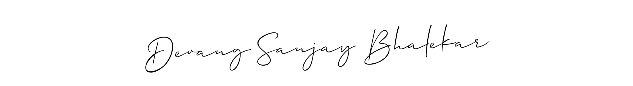 How to make Devang Sanjay Bhalekar signature? Allison_Script is a professional autograph style. Create handwritten signature for Devang Sanjay Bhalekar name. Devang Sanjay Bhalekar signature style 2 images and pictures png