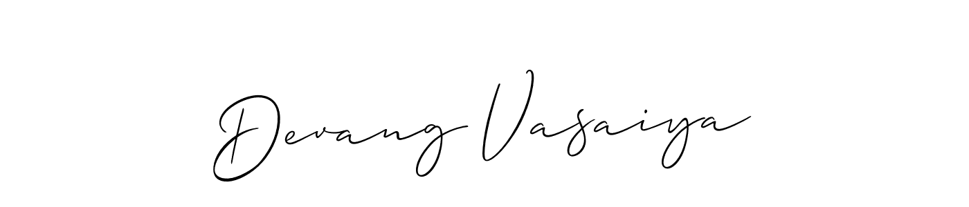 The best way (Allison_Script) to make a short signature is to pick only two or three words in your name. The name Devang Vasaiya include a total of six letters. For converting this name. Devang Vasaiya signature style 2 images and pictures png