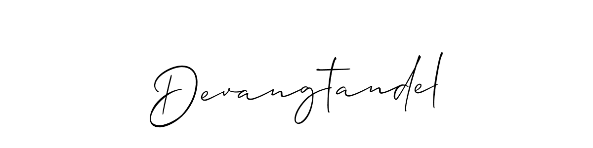 How to make Devangtandel signature? Allison_Script is a professional autograph style. Create handwritten signature for Devangtandel name. Devangtandel signature style 2 images and pictures png