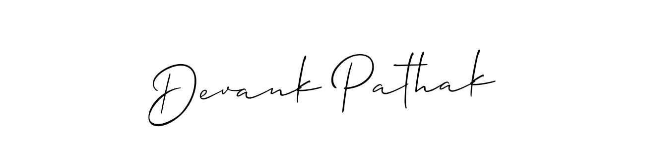 Also You can easily find your signature by using the search form. We will create Devank Pathak name handwritten signature images for you free of cost using Allison_Script sign style. Devank Pathak signature style 2 images and pictures png