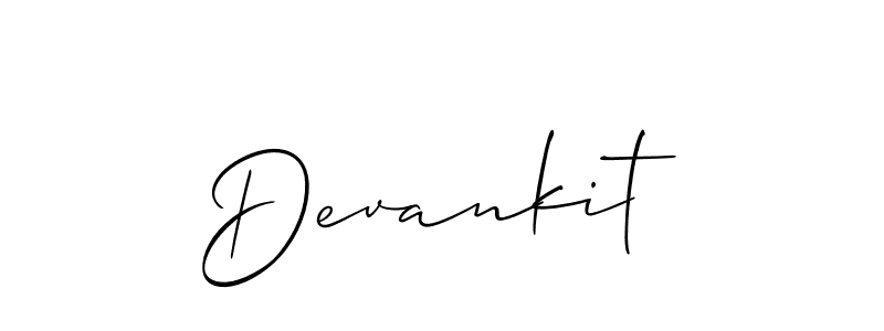 Allison_Script is a professional signature style that is perfect for those who want to add a touch of class to their signature. It is also a great choice for those who want to make their signature more unique. Get Devankit name to fancy signature for free. Devankit signature style 2 images and pictures png