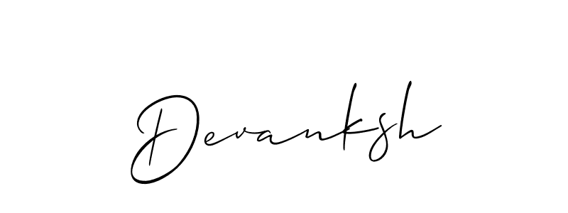 Devanksh stylish signature style. Best Handwritten Sign (Allison_Script) for my name. Handwritten Signature Collection Ideas for my name Devanksh. Devanksh signature style 2 images and pictures png