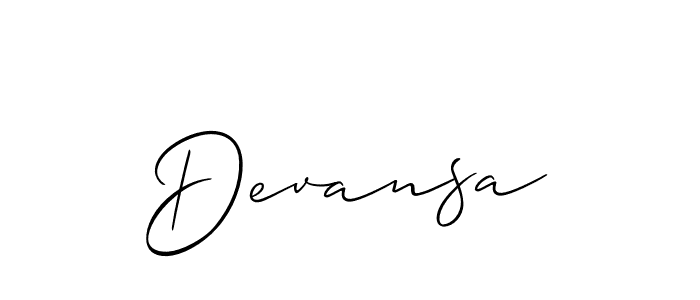 Similarly Allison_Script is the best handwritten signature design. Signature creator online .You can use it as an online autograph creator for name Devansa. Devansa signature style 2 images and pictures png