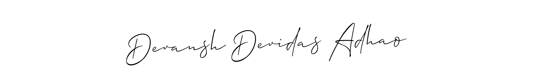 Make a beautiful signature design for name Devansh Devidas Adhao. Use this online signature maker to create a handwritten signature for free. Devansh Devidas Adhao signature style 2 images and pictures png