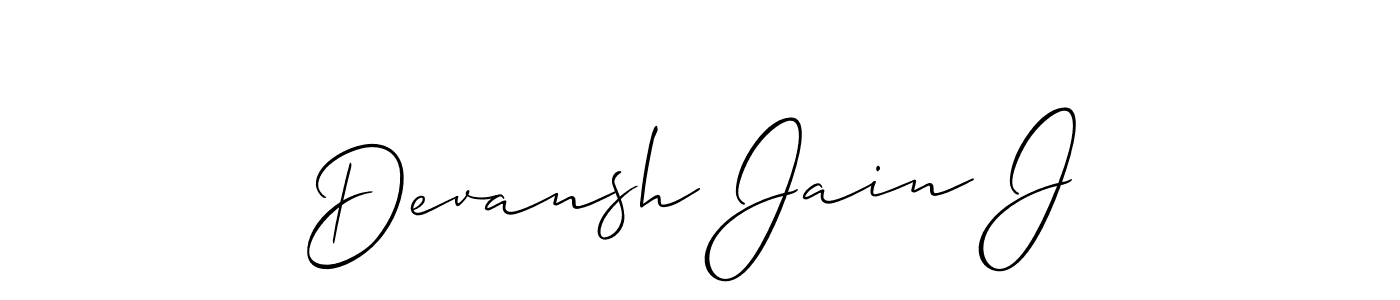 if you are searching for the best signature style for your name Devansh Jain J. so please give up your signature search. here we have designed multiple signature styles  using Allison_Script. Devansh Jain J signature style 2 images and pictures png