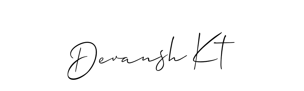 It looks lik you need a new signature style for name Devansh Kt. Design unique handwritten (Allison_Script) signature with our free signature maker in just a few clicks. Devansh Kt signature style 2 images and pictures png