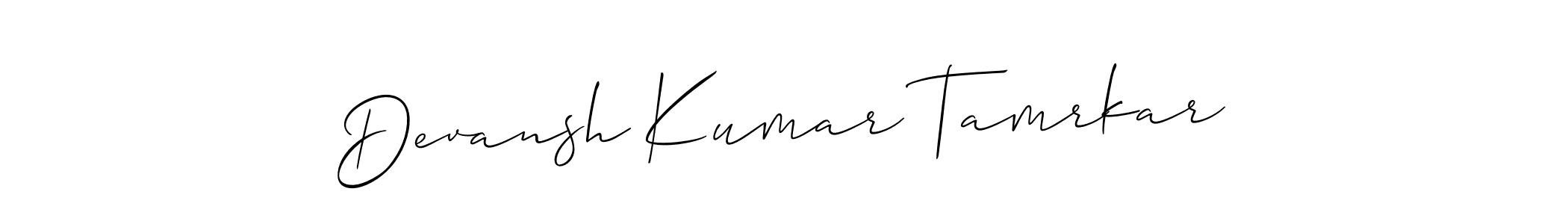 How to Draw Devansh Kumar Tamrkar signature style? Allison_Script is a latest design signature styles for name Devansh Kumar Tamrkar. Devansh Kumar Tamrkar signature style 2 images and pictures png