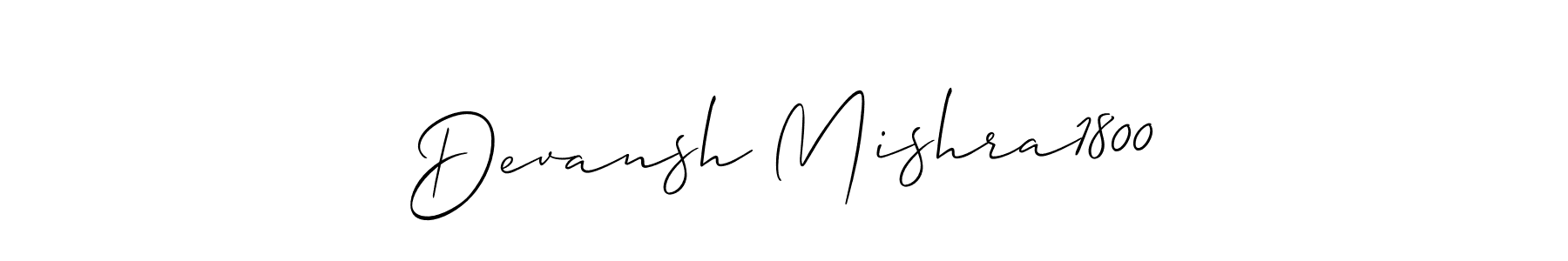 How to make Devansh Mishra1800 name signature. Use Allison_Script style for creating short signs online. This is the latest handwritten sign. Devansh Mishra1800 signature style 2 images and pictures png