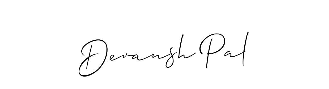 It looks lik you need a new signature style for name Devansh Pal. Design unique handwritten (Allison_Script) signature with our free signature maker in just a few clicks. Devansh Pal signature style 2 images and pictures png