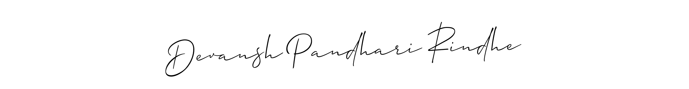 You should practise on your own different ways (Allison_Script) to write your name (Devansh Pandhari Rindhe) in signature. don't let someone else do it for you. Devansh Pandhari Rindhe signature style 2 images and pictures png