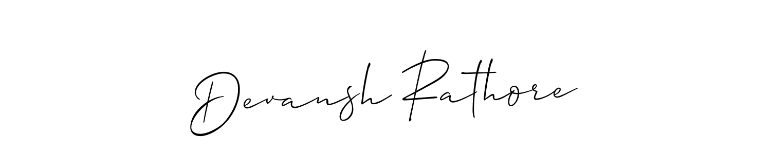 Similarly Allison_Script is the best handwritten signature design. Signature creator online .You can use it as an online autograph creator for name Devansh Rathore. Devansh Rathore signature style 2 images and pictures png