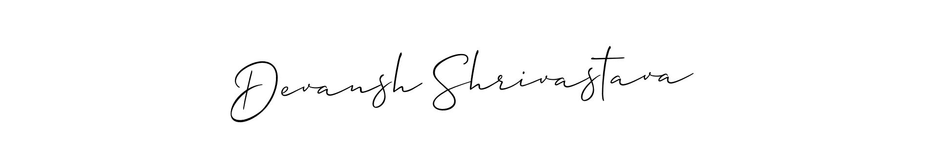 Use a signature maker to create a handwritten signature online. With this signature software, you can design (Allison_Script) your own signature for name Devansh Shrivastava. Devansh Shrivastava signature style 2 images and pictures png