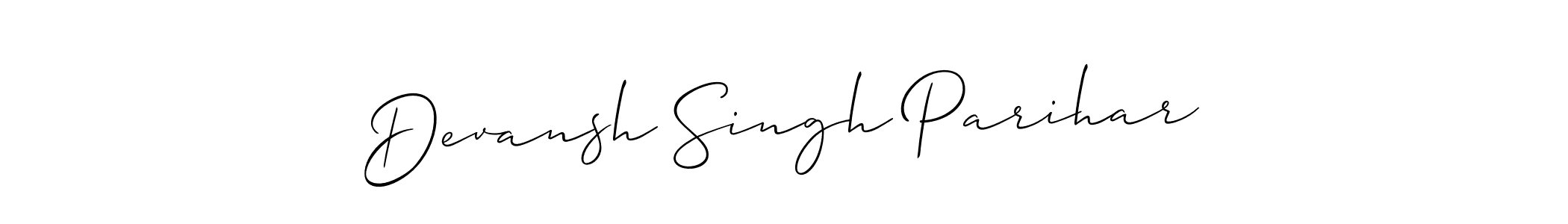 How to make Devansh Singh Parihar name signature. Use Allison_Script style for creating short signs online. This is the latest handwritten sign. Devansh Singh Parihar signature style 2 images and pictures png